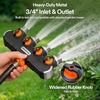 image:imageVIVOSUN Garden Hose Splitter 2 Way HeavyDuty Dual Water Hose Connector with Durable Metal Body Outdoor Faucet Adapter with Comfortable Rubberized Grip for Drip Irrigation Lawns4 Way Garden Hose Splitter Set 2 Pack