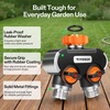 image:imageVIVOSUN Garden Hose Splitter 2 Way HeavyDuty Dual Water Hose Connector with Durable Metal Body Outdoor Faucet Adapter with Comfortable Rubberized Grip for Drip Irrigation LawnsBasic 2 Way