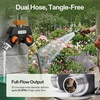 image:imageVIVOSUN Garden Hose Splitter 2 Way HeavyDuty Dual Water Hose Connector with Durable Metal Body Outdoor Faucet Adapter with Comfortable Rubberized Grip for Drip Irrigation LawnsPremium 2 Way