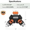 image:imageVIVOSUN Garden Hose Splitter 2 Way HeavyDuty Dual Water Hose Connector with Durable Metal Body Outdoor Faucet Adapter with Comfortable Rubberized Grip for Drip Irrigation LawnsPremium 2 Way