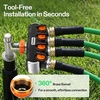 image:imageVIVOSUN Garden Hose Splitter 2 Way HeavyDuty Dual Water Hose Connector with Durable Metal Body Outdoor Faucet Adapter with Comfortable Rubberized Grip for Drip Irrigation Lawns4 Way Garden Hose Splitter Set 2 Pack