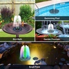 image:imageVIVOSUN Solar Fountain 4W Solar Water Fountain with Upgraded Glass Panel Builtin Battery 7 Nozzles Colored LED Lights Outdoor Solar Fountain Pump for Bird Bath Pond Pool Fish Tank Garden4W Solar Fountain Pump