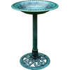 image:imageVIVOSUN 28 Bird Bath Polyresin Lightweight Antique Outdoor Garden Bird Bath for Outdoors Gardens Patio Yard Deck Green