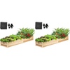 image:imageVIVOSUN 3Tier Wooden Raised Garden Bed 48 x 48 x 21 Inches Outdoor Wood Planter Kit for Plants Herbs and Vegetables for Garden Patio Balcony Backyard and Outdoors97 x 25 x 11 Inches Pack of 2