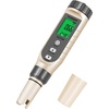 image:imageVIVOSUN 5in1 Digital PH Meter with PHSalinityTDSECTemperature Function Backlight Screen IP67 Waterproof for Hydroponics Home Drinking Pool and AquariumGray