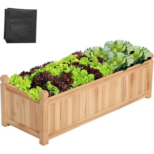 image:imageVIVOSUN 3Tier Wooden Raised Garden Bed 48 x 48 x 21 Inches Outdoor Wood Planter Kit for Plants Herbs and Vegetables for Garden Patio Balcony Backyard and Outdoors435 x 16 x 14 Inches