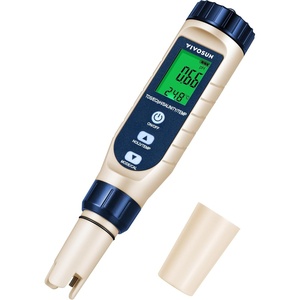 image:imageVIVOSUN 5in1 Digital PH Meter with PHSalinityTDSECTemperature Function Backlight Screen IP67 Waterproof for Hydroponics Home Drinking Pool and AquariumBlue