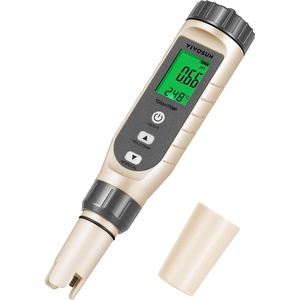 image:imageVIVOSUN 5in1 Digital PH Meter with PHSalinityTDSECTemperature Function Backlight Screen IP67 Waterproof for Hydroponics Home Drinking Pool and AquariumGray