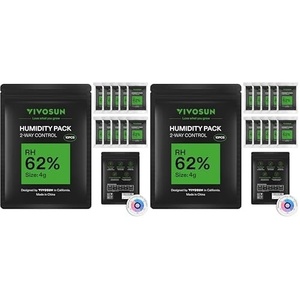 image:imageVIVOSUN 62 RH TwoWay Humidity Control Packs Size 8 g 10 Packs Each for Storing 1 oz Moisture Balancer with RH Indicator Card for Food Storage4g  10pcs Pack of 2