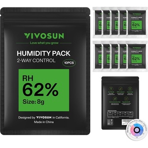 image:imageVIVOSUN 62 RH TwoWay Humidity Control Packs Size 8 g 10 Packs Each for Storing 1 oz Moisture Balancer with RH Indicator Card for Food Storage8g  10pcs