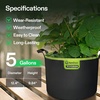 image:imageVIVOSUN 3Pack 7Gallon AeroBase Grow Bags Durable Mesh Fabric Plant Container with Breathable Base and Sturdy Handles Black5 Gallons Pack of 2
