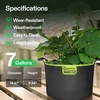 image:imageVIVOSUN 3Pack 7Gallon AeroBase Grow Bags Durable Mesh Fabric Plant Container with Breathable Base and Sturdy Handles Black7 Gallons