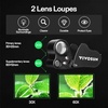 image:imageVIVOSUN 30X 60X Illuminated Jewelers Loupe Foldable Magnifier and 30X Rechargeable Loupe Magnifier with White LED Light and UV Light Portable Magnifying Glass with Optical Glass Lens amp Scale for Jewe