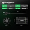 image:imageVIVOSUN 4 Inline Booster Duct Fan 130 CFM Quiet Exhaust Fan for HVAC Ventilation in Grow Tents Basements Bathrooms Kitchens and Attics