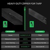 image:imageVIVOSUN Black and White Panda Film and One Pack 3 in x 7 ft Heavy Duty Zipper for Tarp Kit DoubleSide Indoor Outdoor Dust Barriers Peel amp Stick Zipper Black