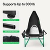 image:imageVIVOSUN Chaise Lounge 2in1 Reclining Chair with FootrestArmrests Cup Holder Storage Pocket and Carry Bag Support 300 lb for Camping Beach Poolside and Patio Black