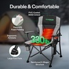 image:imageVIVOSUN Heated Camping Chair Fully Padded Heated Folding Chair with 3 Heat Levels Cup Holder amp Pockets WearResistant Oxford Fabric for Camping Outdoor Sports Picnics Battery Not Included