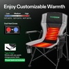 image:imageVIVOSUN Heated Camping Chair Fully Padded Heated Folding Chair with 3 Heat Levels Cup Holder amp Pockets WearResistant Oxford Fabric for Camping Outdoor Sports Picnics Battery Not Included