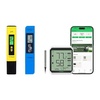 image:imageVIVOSUN Digital pH and TDS Meter Kits and AeroLab THB1S Wireless Bluetooth Hygrometer Thermometer Indoor Digital Temp Humidity Meter LCD Smart App Control amp Alert Data Storage Dual Channels with S