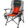 image:imageVIVOSUN Heated Camping Chair Fully Padded Heated Folding Chair with 3 Heat Levels Cup Holder amp Pockets WearResistant Oxford Fabric for Camping Outdoor Sports Picnics Battery Not Included