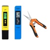 image:imageVIVOSUN pH and TDS Meter Combo and 65 Inch Gardening Hand Pruner Pruning Shear with Straight Stainless Steel for Hydroponics Pool and Aquarium Yellow Blue UL CertifiedBlades Orange