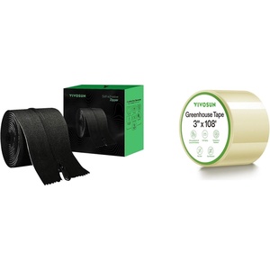 image:imageVIVOSUN 1Pack SelfAdhesive Zipper for Debris Barriers Zipper Door and 3 x 108 Greenhouse Repair Tape 63 mil Clear Poly Patch Tape Heavy Duty and Weatherproof for Greenhouses Plastic Sheeting