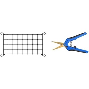 image:imageVIVOSUN 2 x 4Ft Elastic Trellis Netting and Curved Gardening Scissors 65 Inch Hand Pruner Shear with Titanium Coated Blades 1Pack