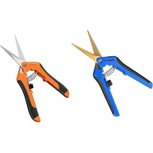 image:imageVIVOSUN 2Pack 65 Inch Gardening Scissors Hand Pruner Pruning Shear and 2Pack Curved Gardening Scissors 65 Inch Hand Pruner Shear with Titanium Coated Precision Blades