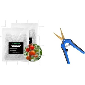 image:imageVIVOSUN 5 x 30 ft Plant Trellis Netting and 65 Inch Gardening Scissors Hand Pruner Pruning Shear Kit for Climbing Plants Vegetables Fruits and Flowers