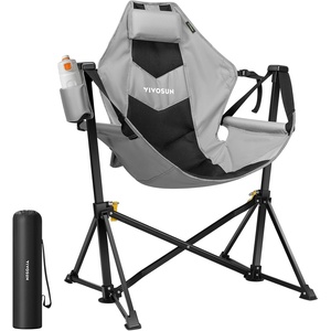 image:imageVIVOSUN Swing Chair Hammock Camping Chair with Headrest Cup Holder amp Carry Bag Supports 400 lbs Portable Rocking Chair for Travel Picnic Fishing Patio Beach Lawn