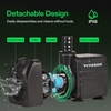 image:imageVIVOSUN 480GPH Submersible Pump1800LH 25W Ultra Quiet Water Pump with 72ft High Lift Fountain Pump with 5ft Power Cord 3 Nozzles for Fish Tank Aquarium Statuary Hydroponics Black64660