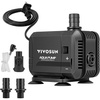 image:imageVIVOSUN 400GPH Submersible Pump1500LH 15W Ultra Quiet Water Pump with 52ft High Lift Fountain Pump with 5ft Power Cord 3 Nozzles for Fish Tank Pond Aquarium Statuary Hydroponics54400
