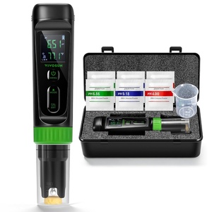 image:imageVIVOSUN Aerolab Digital pH Meter Kit 001 High Accuracy Waterproof pH Tester Pen with Replaceable Probe LCD Display Auto Temperature Compensation Calibration Powder for Hydroponics GardeningBlack