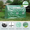 image:imageVIVOSUN 10x7x7 Ft Large Walk in Greenhouse and 6 Inch 50Pack Garden Stakes Galvanized Steel Landscape Staples 11 Gauge UShaped Pins for Weed Barrier Fabric Ground Cover Soaker Hose