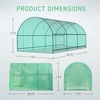image:imageVIVOSUN 10x7x7 Ft Large Walk in Greenhouse and 6 Inch 50Pack Garden Stakes Galvanized Steel Landscape Staples 11 Gauge UShaped Pins for Weed Barrier Fabric Ground Cover Soaker Hose