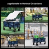 image:imageVIVOSUN Collapsible Folding Wagon Outdoor Utility with AllTerrain Wheels Adjustable Handle Cup Holders amp Side Pockets for Camping Shopping Garden 210Lbs Capacity BlueBlue