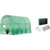 image:imageVIVOSUN 10x7x7 Ft Large Walk in Greenhouse and 6 Inch 50Pack Garden Stakes Galvanized Steel Landscape Staples 11 Gauge UShaped Pins for Weed Barrier Fabric Ground Cover Soaker Hose