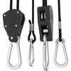 image:imageVIVOSUN  6 Pairs 18 inch Adjustable Heavy Duty Rope Hanger  Reinforced Metal Internal Gears Ratchets LooseProof Design 8ft Long amp 150lbs Weight Capacity Upgraded Version