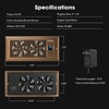 image:imageVIVOSUN Quiet Register Booster Fan 410 Smart Register Vent with Intelligent Thermostat Control Cooling Heating AC Vent Booster Fan BrownBrown