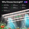 image:imageVIVOSUN AeroLight 320W LED Grow Light Indoor Plant Light Bars with Fan  Grow Tent Cooling Ventilation App Control GrowHub Compatible 4x2ft Coverage4x2