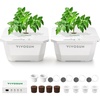 image:imageVIVOSUN FlexFeed DWC Hydroponic System Kit Deep Water Culture Grow Kit2 Buckets  Smart Controller