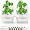 image:imageVIVOSUN FlexFeed DWC Hydroponic System Kit Deep Water Culture Grow Kit4 Buckets  Smart Controller
