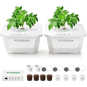 image:imageVIVOSUN FlexFeed DWC Hydroponic System Kit Deep Water Culture Grow Kit2 Buckets  Smart Controller