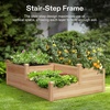 image:imageVIVOSUN Raised Garden Bed with Legs amp Wheels Outdoor Wood 46x24x32 Mobile425 x 345 x 15 Inches 3Tier 3Grid