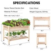 image:imageVIVOSUN Raised Garden Bed with Legs amp Wheels Outdoor Wood 46x24x32 Mobile46 x 24 x 32 Inches Elevated With Wheels