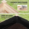 image:imageVIVOSUN Raised Garden Bed with Legs amp Wheels Outdoor Wood 46x24x32 Mobile46 x 24 x 32 Inches Elevated With Wheels