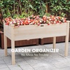 image:imageVIVOSUN Raised Garden Bed with Legs amp Wheels Outdoor Wood 46x24x32 Mobile48 x 24 x 30 Inches Elevated Pack of 2
