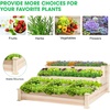 image:imageVIVOSUN Raised Garden Bed with Legs amp Wheels Outdoor Wood 46x24x32 Mobile48 x 48 x 21 Inches 3Tier