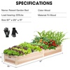 image:imageVIVOSUN Raised Garden Bed with Legs amp Wheels Outdoor Wood 46x24x32 Mobile97 x 25 x 11 Inches