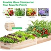 image:imageVIVOSUN Raised Garden Bed with Legs amp Wheels Outdoor Wood 46x24x32 Mobile97 x 25 x 11 Inches Pack of 2